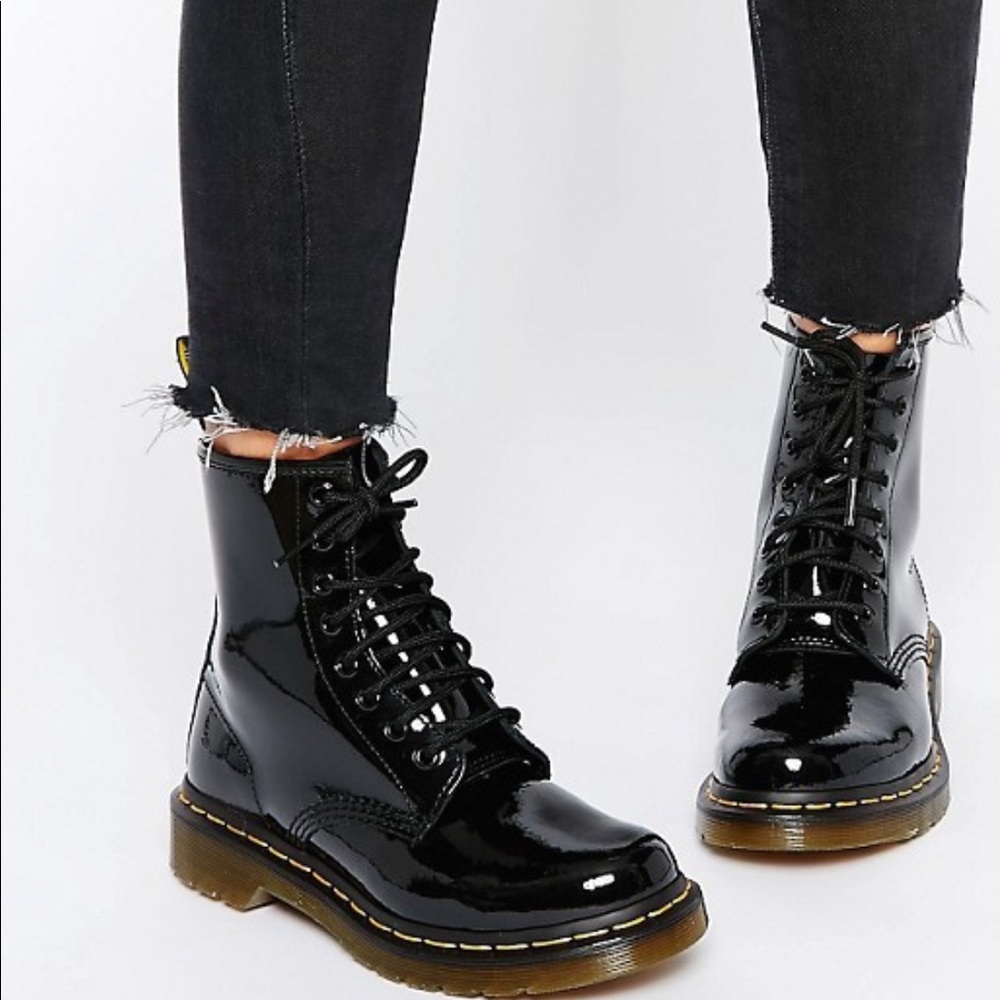 Black patent leather Dr Martens